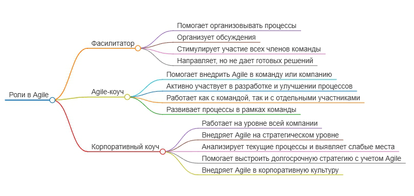 Виды Agile-коучей на схеме