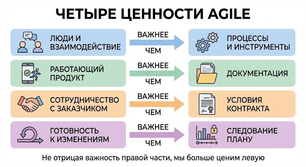 Четыре ценности Agile Manifesto